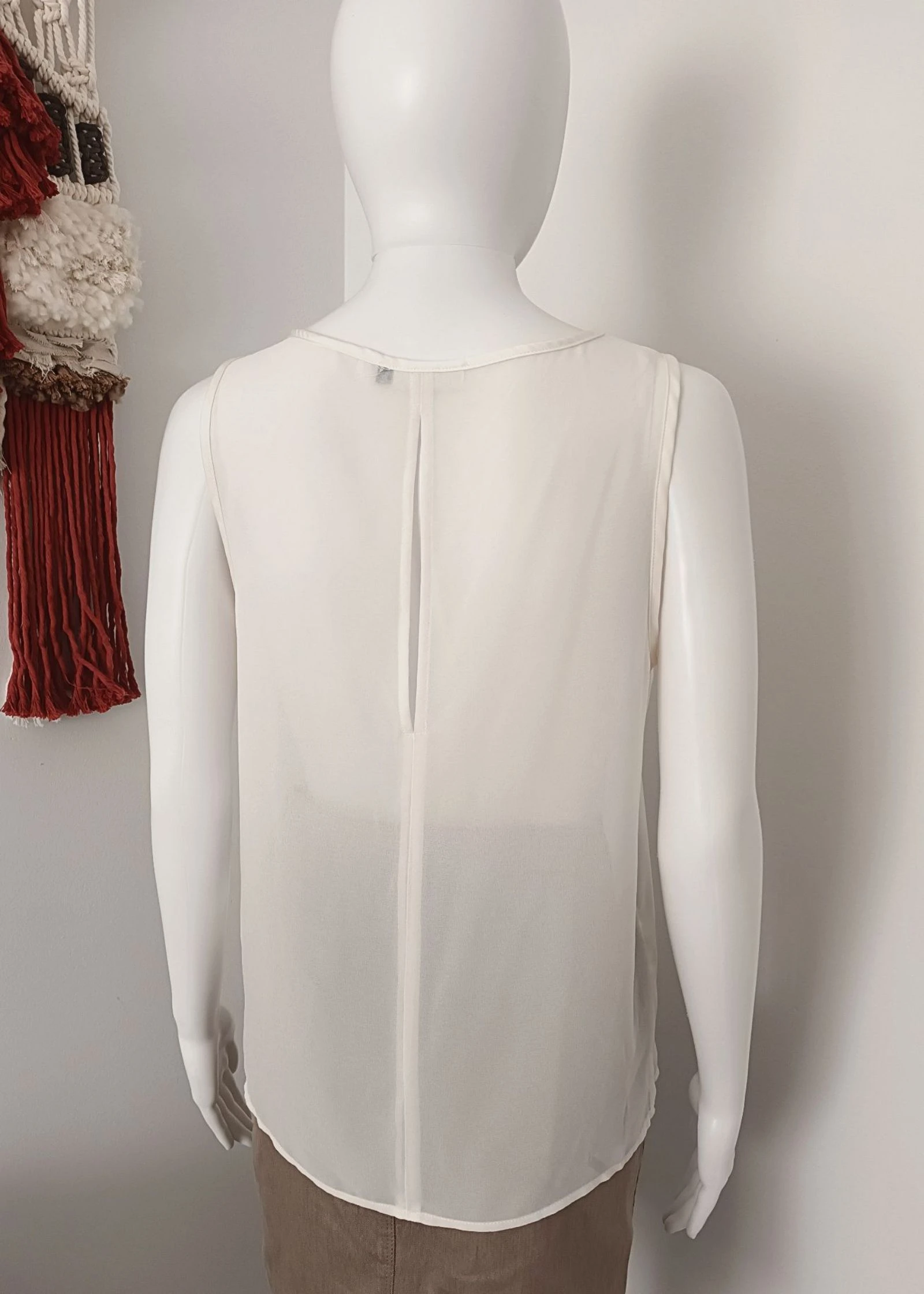 Basic Contrast Satijn en Gaas Blouse ONLY T.S – photo 3
